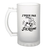 Verre à Bière J’peux pas j’ai Résine
