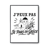 Poster J’peux pas je pars en Grèce