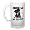 Verre à Bière J’peux pas je préfère mon Rottweiler
