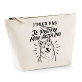 Trousse Beige J’peux pas je préfère mon Akita Inu