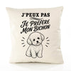 Housse de Coussin J’peux pas je préfère mon Bichon