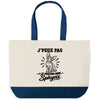 Grand Sac Cabas Fond Bleu J’peux pas je préfère mon Sphynx