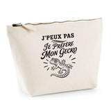 Trousse Beige J’peux pas je préfère mon Gecko