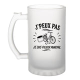 Verre à Bière J’peux pas je suis Policier municipal