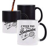 Mug Magique J’peux pas j’ai Badminton