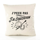 Housse de Coussin J’peux pas j’ai Équitation