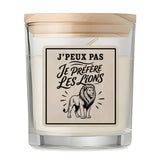 Bougie Parfumée Vanille J’peux pas je préfère les Lions