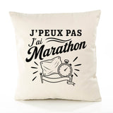 Housse de Coussin J’peux pas j’ai Marathon