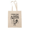 Tote Bag Beige J’peux pas je préfère mon Coq