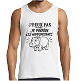 Débardeur Homme J’peux pas je préfère les Hippopotames