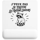 Tapis de Souris J’peux pas je préfère les Ratons laveurs