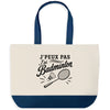 Grand Sac Cabas Fond Bleu J’peux pas j’ai Badminton
