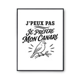 Poster J’peux pas je préfère mon Canari