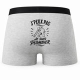 Boxer Homme J’peux pas je suis Plombier – Impression au dos