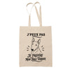Tote Bag Beige J’peux pas je préfère mon Bull Terrier