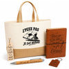 Coffret Cadeau J’peux pas je suis Notaire – Sac jute, carnet, stylo, porte-clés et marque-page