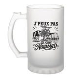 Verre à Bière J’peux pas je suis Normand