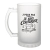 Verre à Bière J’peux pas je suis Couturier