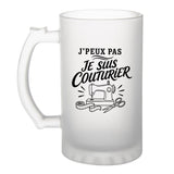 Verre à Bière J’peux pas je suis Couturier
