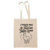Tote Bag Beige J’peux pas je préfère mon Lama