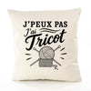 Housse de Coussin J’peux pas j’ai Tricot