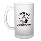 Verre à Bière J’peux pas je suis Coach sportif