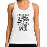 Débardeur Femme J’peux pas je préfère les Ours