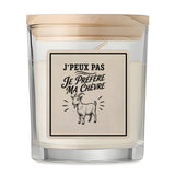 Bougie Parfumée Vanille J’peux pas je préfère ma Chèvre