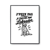 Poster J’peux pas je préfère mon Labrador
