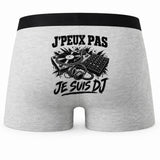 Boxer Homme J’peux pas je suis DJ – Impression au dos