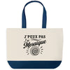 Grand Sac Cabas Fond Bleu J’peux pas j’ai Mosaïque