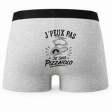Boxer Homme J’peux pas je suis Pizzaiolo – Impression au dos