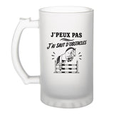 Verre à Bière J’peux pas j’ai Saut d’obstacles