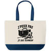 Grand Sac Cabas Fond Bleu J’peux pas je suis Technicien