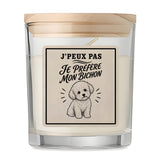 Bougie Parfumée Vanille J’peux pas je préfère mon Bichon