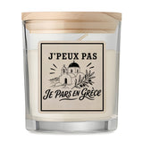 Bougie Parfumée Vanille J’peux pas je pars en Grèce