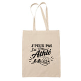 Tote Bag Beige J’peux pas j’ai Athlé