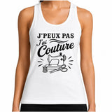 Débardeur Femme J’peux pas j’ai couture J'peux pas minimaliste