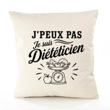 Housse de Coussin J’peux pas je suis Diététicien