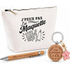 Coffret Cadeau J’peux pas j’ai Maquette – Trousse, stylo bambou et porte-clés