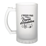 Verre à Bière J’peux pas j’ai Course d’orientation