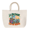 Grand Sac Cabas Beige La bretagne c'est ma thérapie