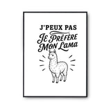 Poster J’peux pas je préfère mon Lama