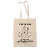 Tote Bag Beige J’peux pas je préfère mon Berger Blanc Suisse