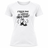 T-shirt de Sport Femme J’peux pas je préfère mon Furet