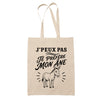 Tote Bag Beige J’peux pas je préfère mon Âne
