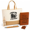 Coffret Cadeau J’peux pas je suis Steward – Sac jute, carnet, stylo, porte-clés et marque-page