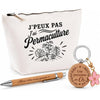 Coffret Cadeau J’peux pas j’ai Permaculture – Trousse, stylo bambou et porte-clés