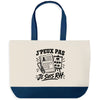 Grand Sac Cabas Fond Bleu J’peux pas je suis RH