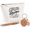 Coffret Cadeau J’peux pas je préfère m’occuper de mes Ruches – Trousse, stylo bambou et porte-clés